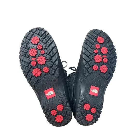 NorthFace Primaloft Womans Black Insulated fur lined winter boots Sz 9 SKU 9569 - Picture 5 of 12